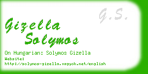 gizella solymos business card